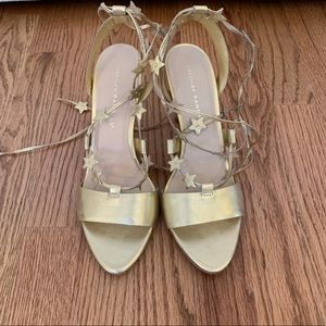 Gently worn, Loeffler Randall star heel sandals